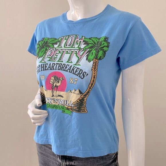 Daydreamer LA Tom Petty & The Heartbreakers Rock N Roll Caravan Tee Vintage Blue - Picture 3 of 7